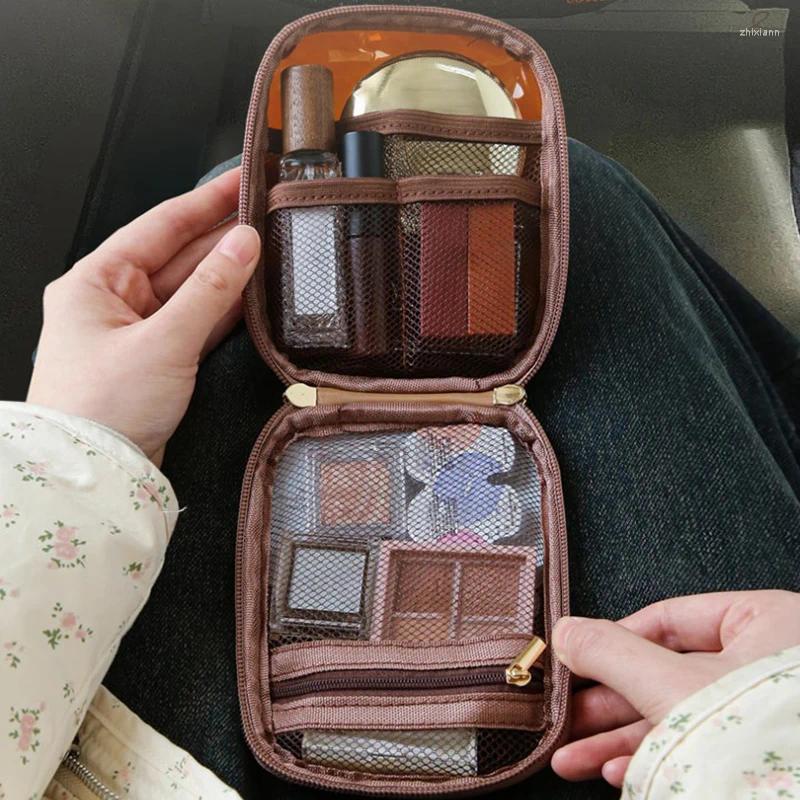 Free Shipping Cosmetic Bags Mini Clear Travel Makeup Organizer Bag Small Cute Preppy Zipper Toiletry Storage Clutch Coin Pouch Designer Bag Luxury Bag