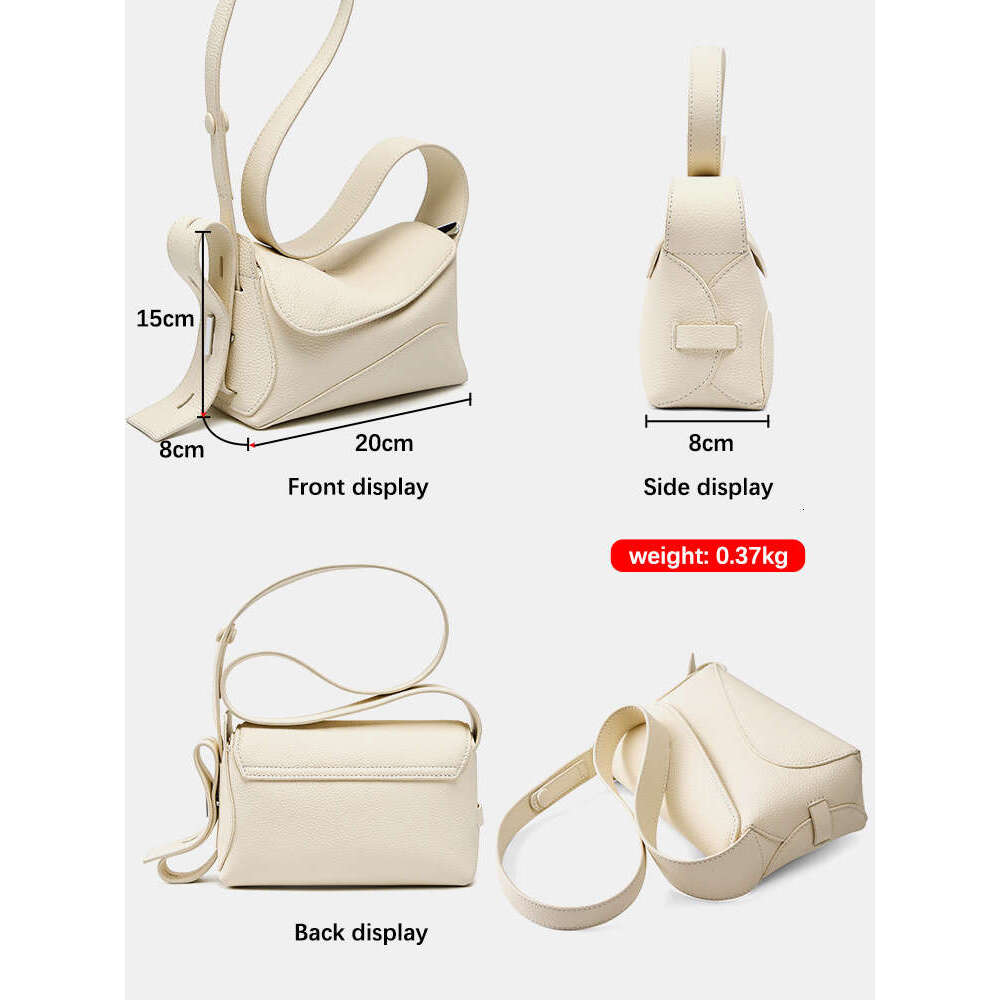 Zency 100% Real Leather For Female Small Crossbody Fashion Designer Shoulder New White Black Brown Women Underarm Pillow Bag