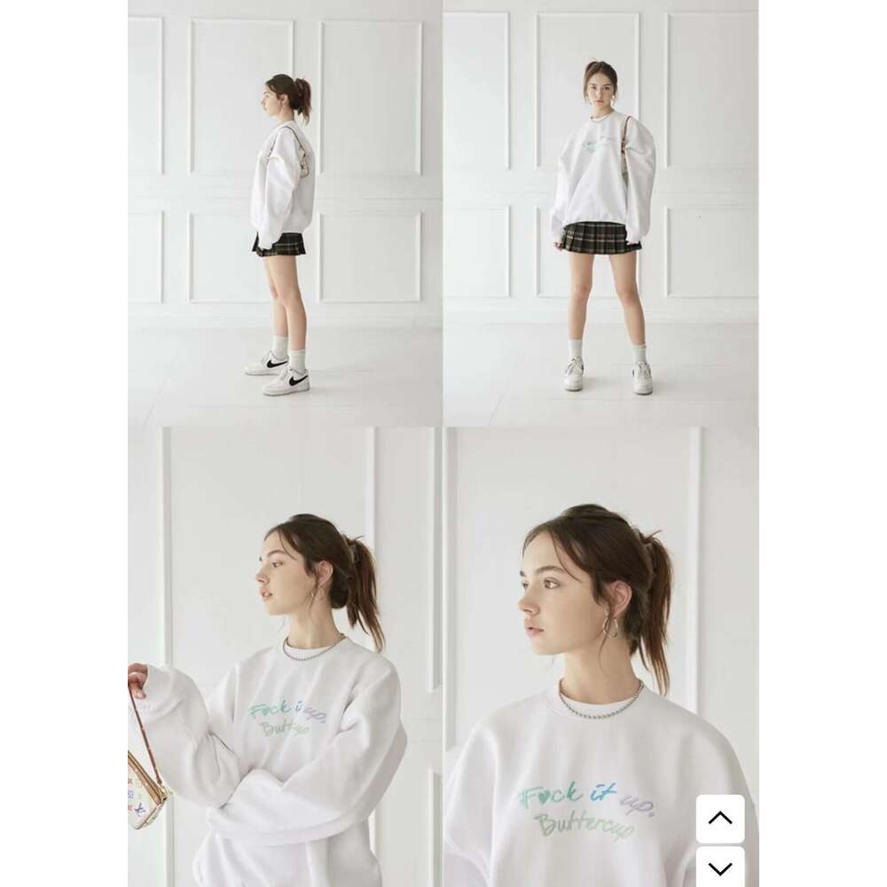 2022ins recommends pullover solid color hoodie embroidered irregular clothing Korean version street trendy women's bathroom