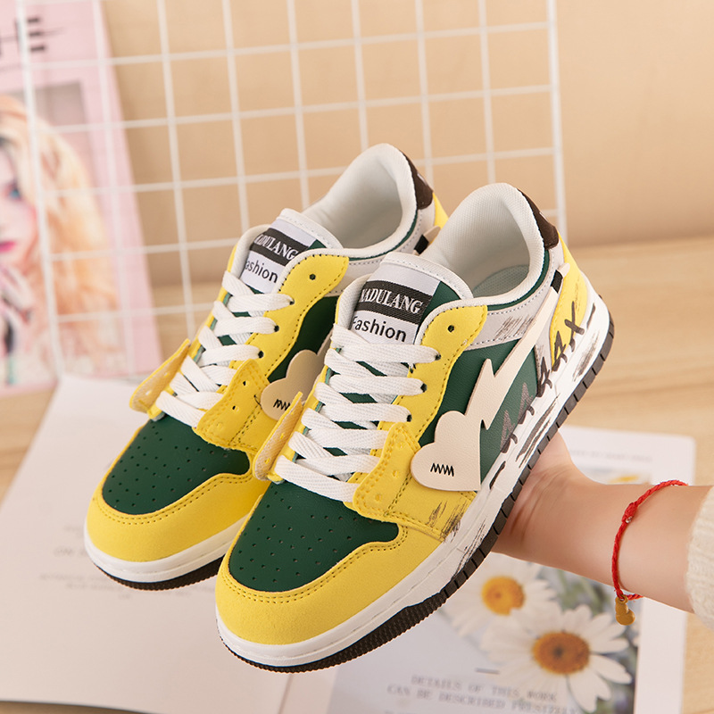 Free shipping designer shoes new sneakers niche couple versatile men shoes graffiti casual women shoes breathable wear resistant