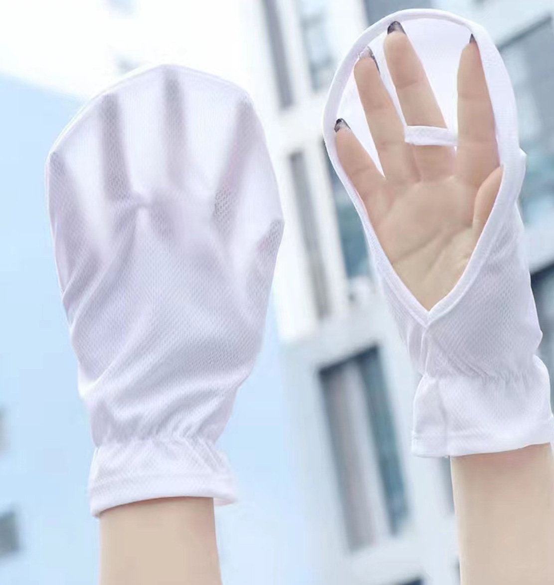Driving sunscreen gloves outdoor riding loose anti-ultraviolet anti-slip breathable short gloves manufacturers wholesale