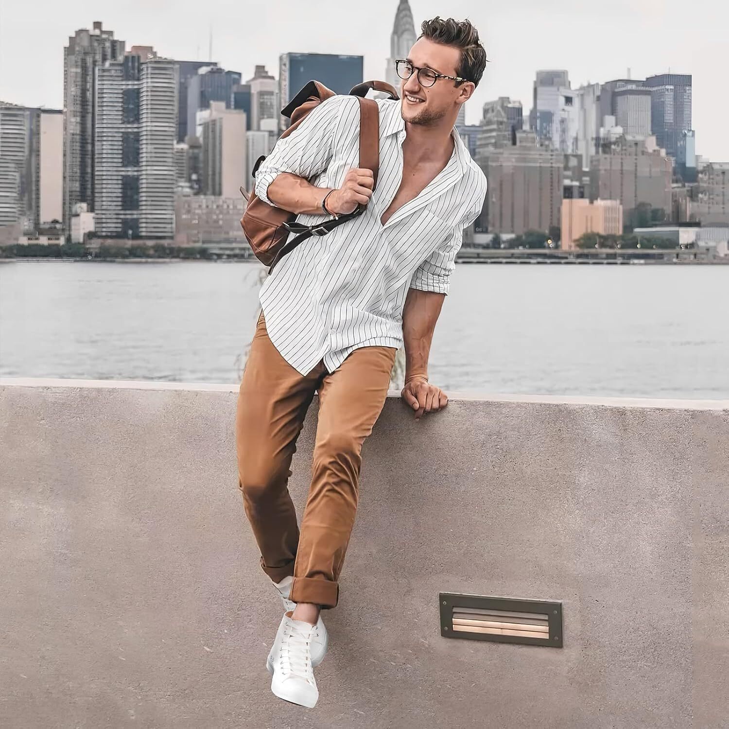 Men S High Top Canvas Sports Shoes Fashionable Lace Up Walking Casual Classic