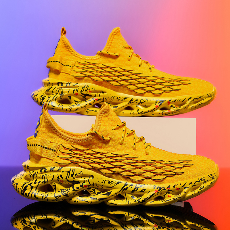 Men Fashion Sports Blade Trendy Design Plus Size Casual Athleisure Style Flying Woven Breathable Running Shoes Multi Colors Free shipping