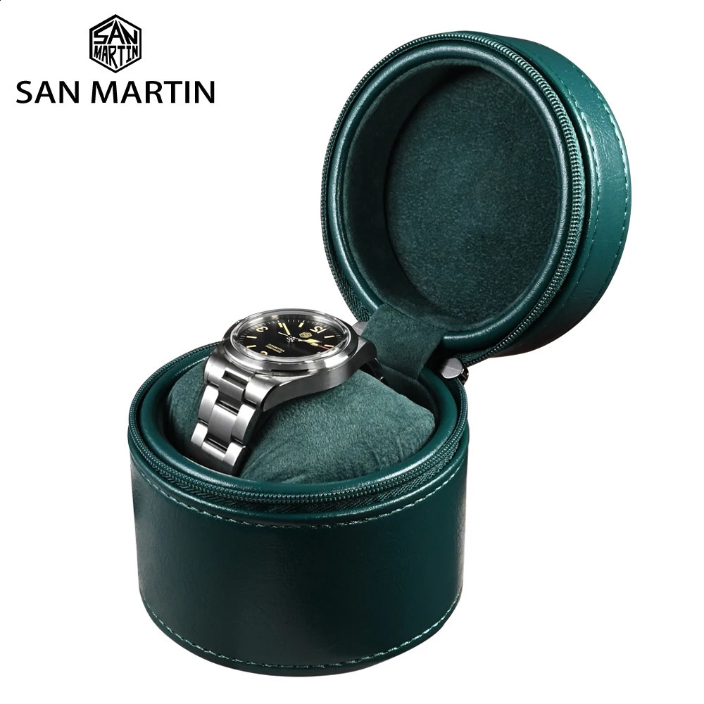 San Martin Leather High-end Portable Watch Box Small Travel Storage Box Gift Box Display Package Boxes 241024