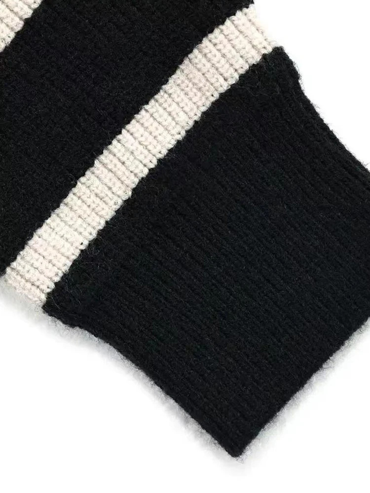 Winter HalfZip Sweaters Men Korean Fashion Long Sleeve Striped Loose Pullovers Heavyweight Thick Warm Knit Tops Sweter 241021