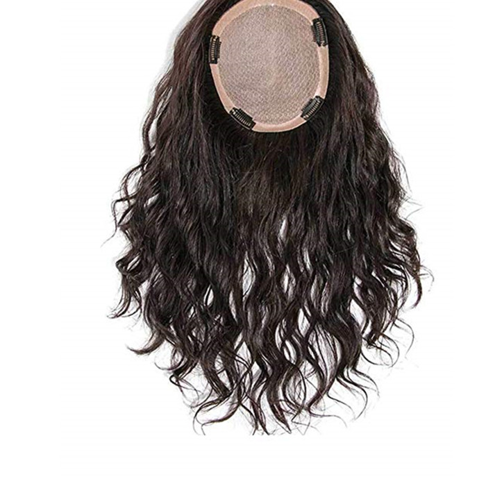 Natural Human Hair Toupee Base Topper Cuticle Remy Hair Ready to Ship New Style Popular Unprocessed Cheap wavy Curly brazilian Silk for Women 15x16cm