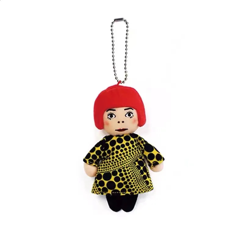 Yayoi Kusama Humanoid Polka dot Faceless Mens Keychain Bag Hanging Decorative Plug Toy Pendant 241007