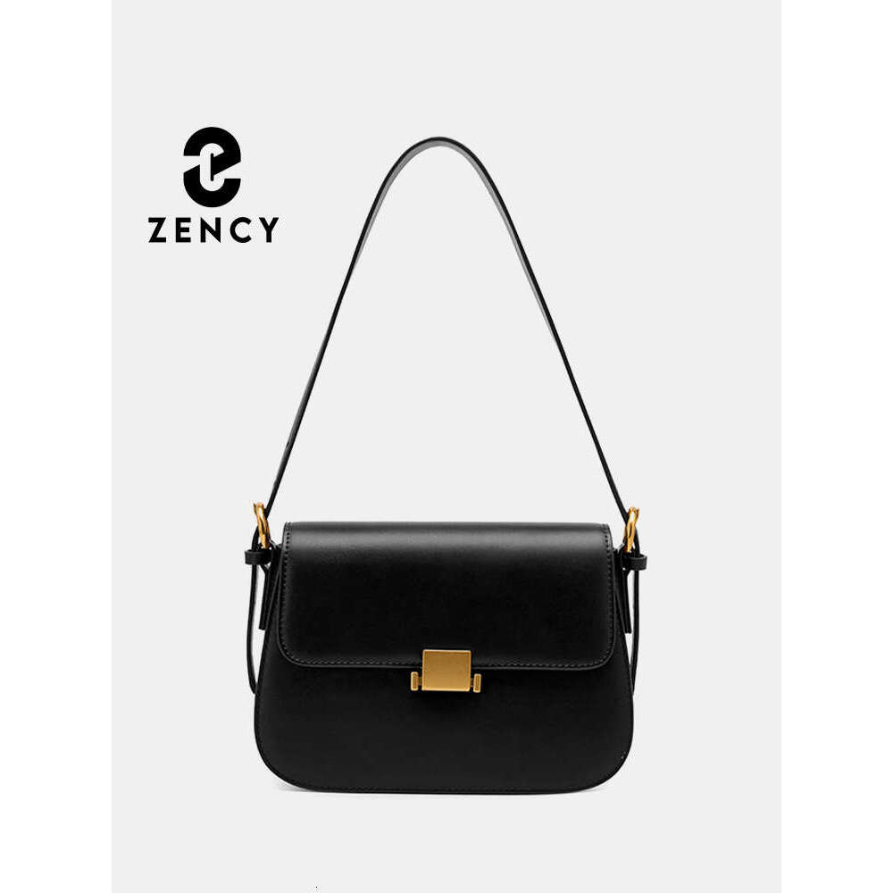 Zency Premium Design Armpit Women's Genuine Leather Handbag 2024 Spring Summer Fashion Square Bag Shoulder Crossbody Gift Ba