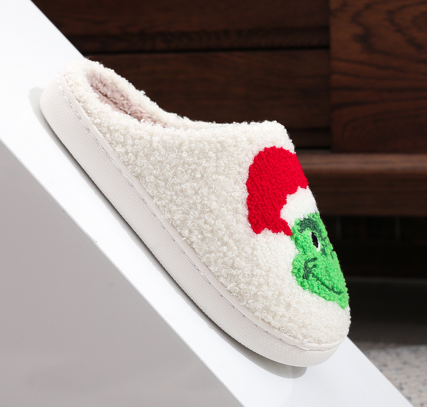 2024 Christmas New Cotton for Men and Women's Home Winter Woolen Slippers 2 Pieces