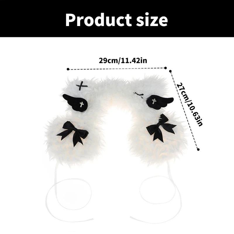 Soft Furry Dog Ear Warmers Unisex Winter Headwear Adjustable Headband for Women Dropship 241024