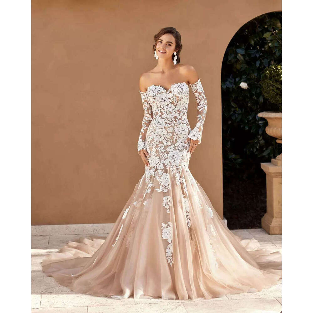 Mermaid Princess Sweetheart Appliques Lace Backless Or Length Wedding Dresses Vestido De Novia Custom Made