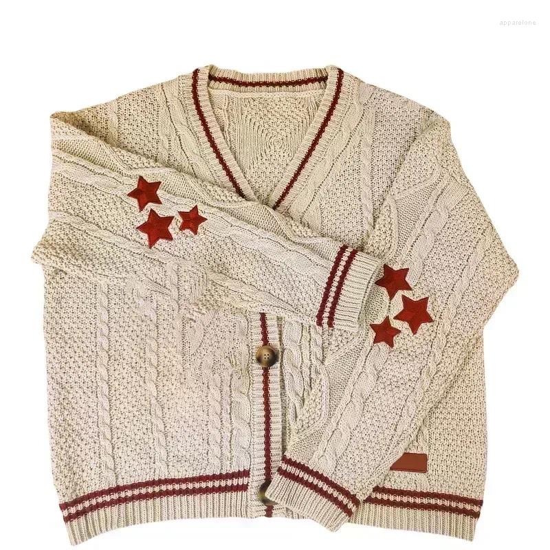 Women's Knits Deeptown Vintage Knit Swift Cardigan Y2k Star Sweater Women Folklore Korean Style Oversized Knitwear Harajuku Aesthetic Autumn