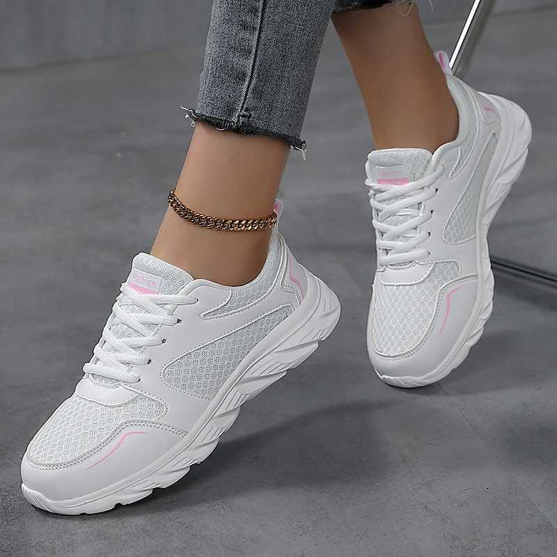 shoes Lady Fiess Women Breathable Woman Casual Shoes Cushion Female Comfortable Low Top Sock hot Sneakers Non-slip Walking Shoe Z241019