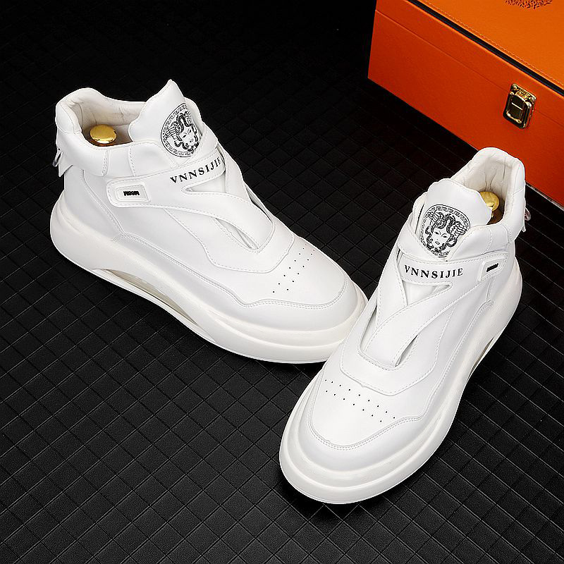 2023 Summer New Simple Air Cushion Shoes for Men, Autumn Trend, Versatile High Top Casual Shoes, Comfortable Board Shoes with Increased Height for Men