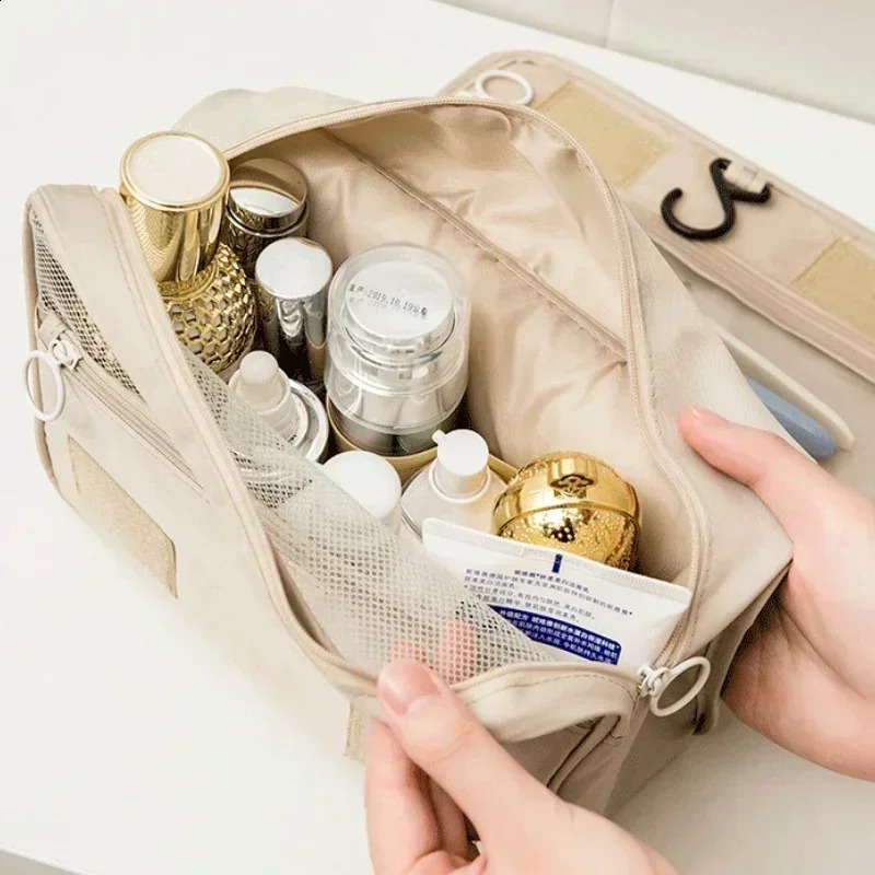 High Quality Women Makeup Bags Travel Cosmetic Bag Toiletries Organizer Waterproof Storage Neceser Hanging Bathroom Wash 241019 zhanyishengli