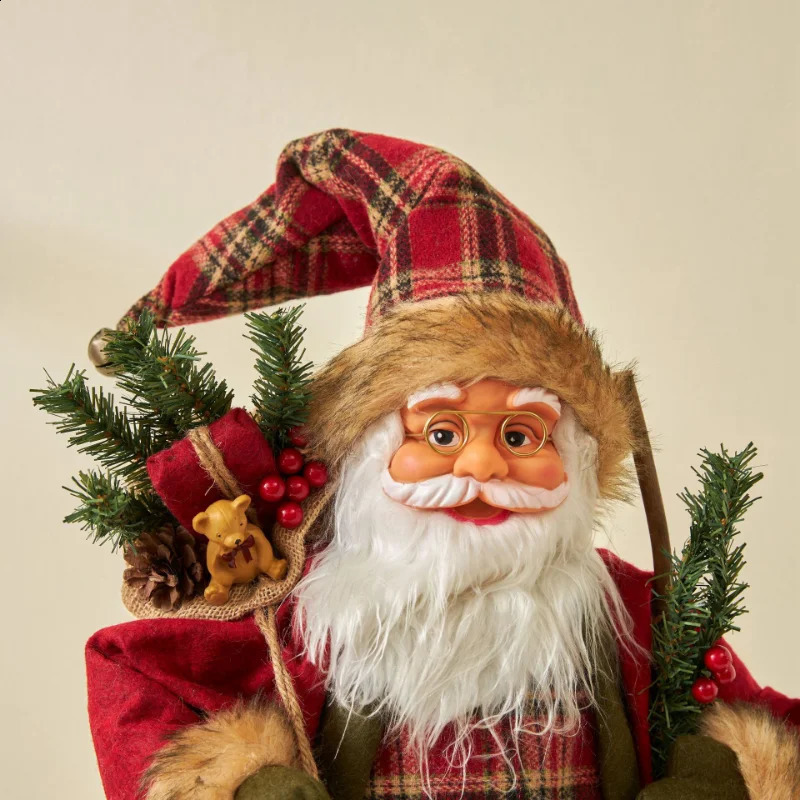 60cm Big Santa Claus Dolls Xmas Pendants Merry Christmas Tree Decor for Home Kids Naviidad Presents Noel Gifts Natal 241021