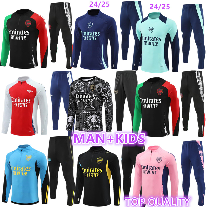 2024 2025 PEPE SAKA arsen ADULT tracksuit Football soccer jerseys 23 24 25 Gunners training suit ODEGAARD THOMAS TIERNEY SMITH ROWE Transport Men Kids sportswear kit