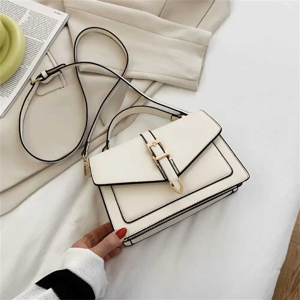 Simple PU Leather Messenger Shoulder Bag Solid Color Crossbody Bag Sling Bag Women LadiesC250106