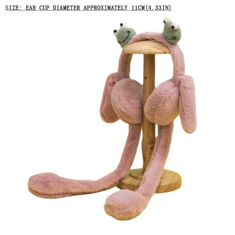 Winter Funny Earmuffs Moving Ears Jumping Ear Cover Plush Cold Protection Airbag Earmuff Kids 241024