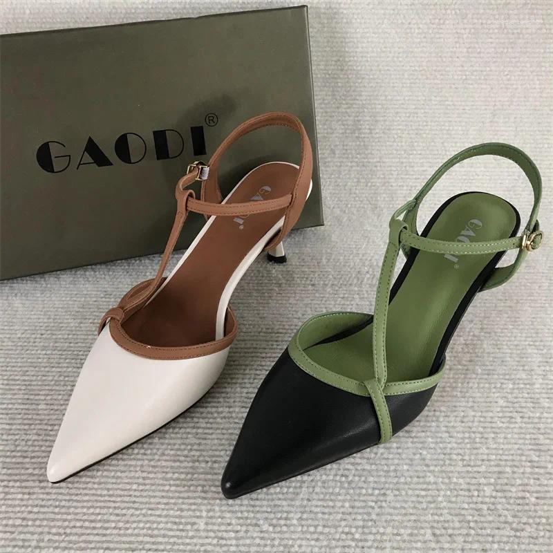 2025 S Fashion Designer Sandals Female Sandal Shoes Closed Toe Summer Girls Retro Scandals Woman Original Clo
