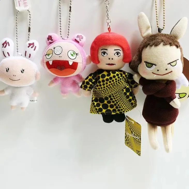 Yayoi Kusama Humanoid Polka dot Faceless Mens Keychain Bag Hanging Decorative Plug Toy Pendant 241007