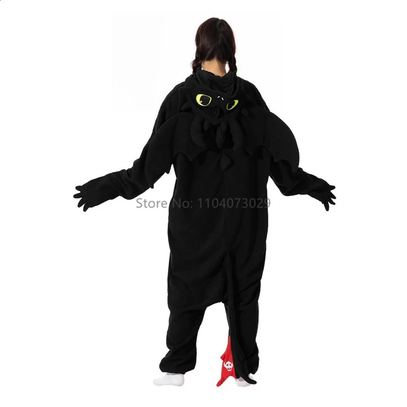 Onesie Show Animal Kigurumi Pajamas Halloween Onesie Adult ren Cartoon Toothless Pajamas Role Playing Party Female Mens Wear XXL 241019