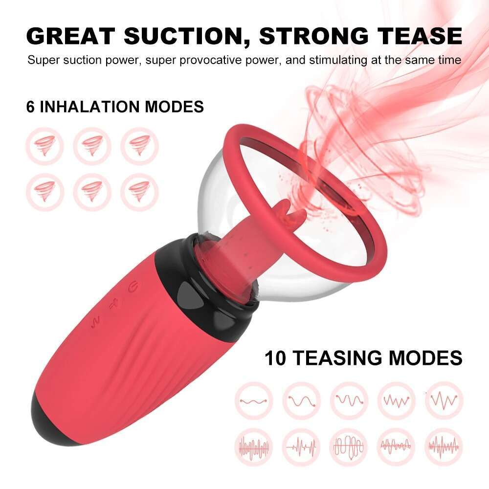 Clitoral Sucking Tongue Vibrator Nipple Vagina Orgasm Stimulator Powerful Blowjob Licking Massager Stimulation Sex Toy for Women