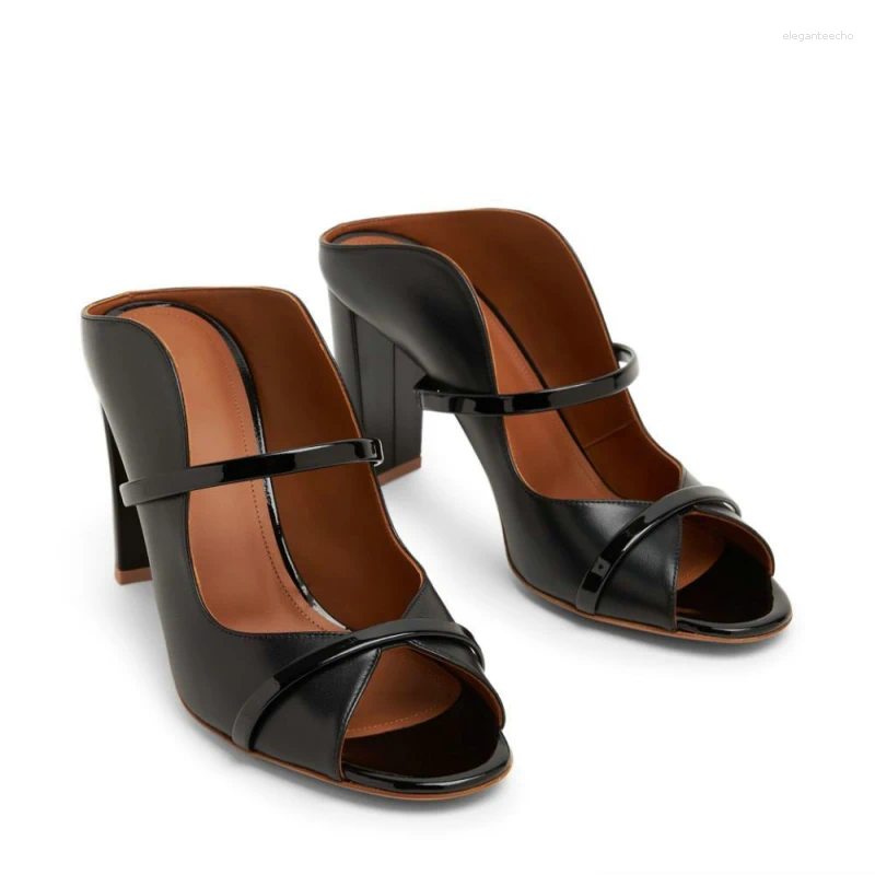 2025 S Fashion Designer Sandals Rome Open Toe Narrow Band Women High Heels Solid Color Slip On Outdoor Slippers Western Concise Ladies Shoes