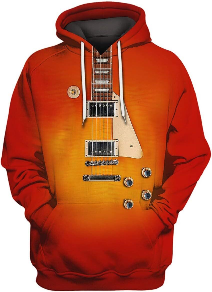 Hoodie for Mens Womens Gibson Guitar 3D All Over Print | Unisex 3D Hoodies Sweaters For Men Hoodie