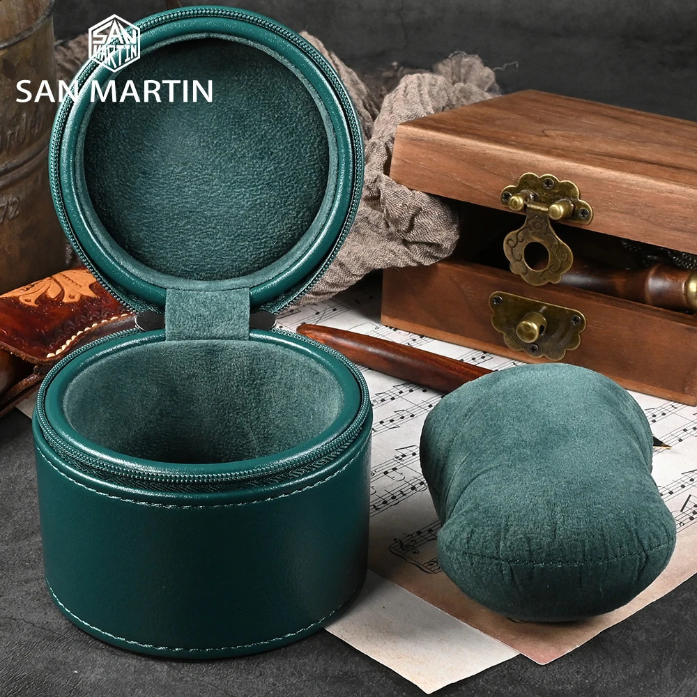 San Martin Leather High-end Portable Watch Box Small Travel Storage Box Gift Box Display Package Boxes 241024