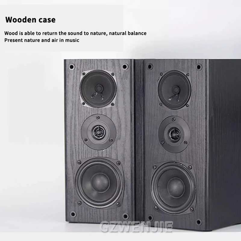 Loudspeaker box 4 Inch Subwoofer Speaker Passive Bookshelf HiFi Speaker Three-Way Surround Sound Speaker Sound Box Power 60W Speaker A Pair Z241021