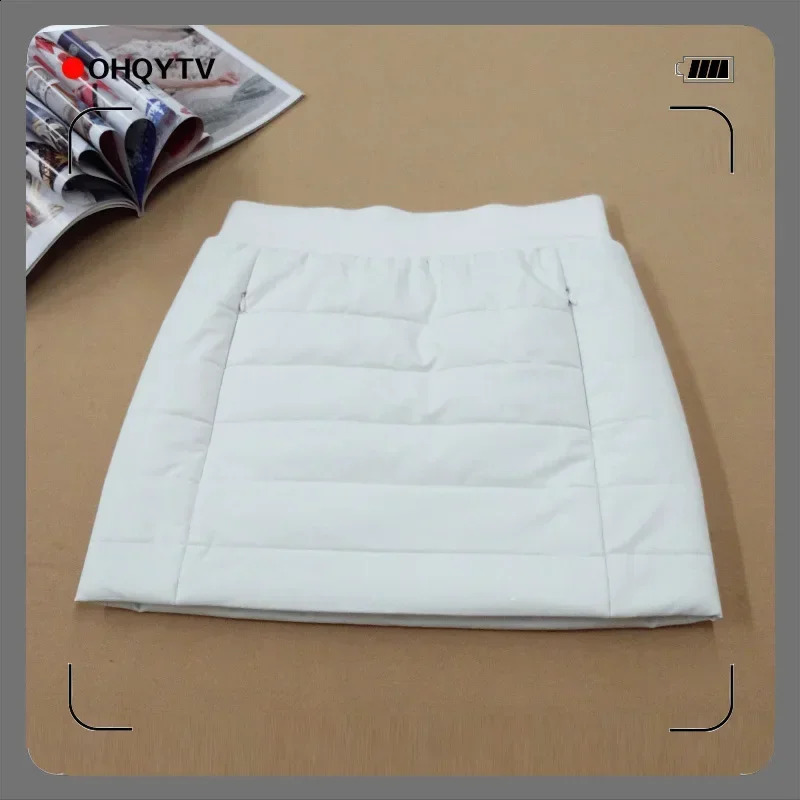 Sexy high waist PU leather skirt Autumn winter elegant zipper pocket short women angel y2k black mini 241019