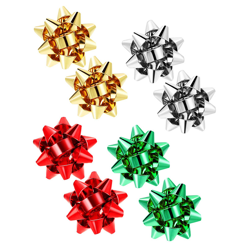 Star combination Europe and the United States new Christmas earrings simple metal flower lady gift bow creative stud earrings