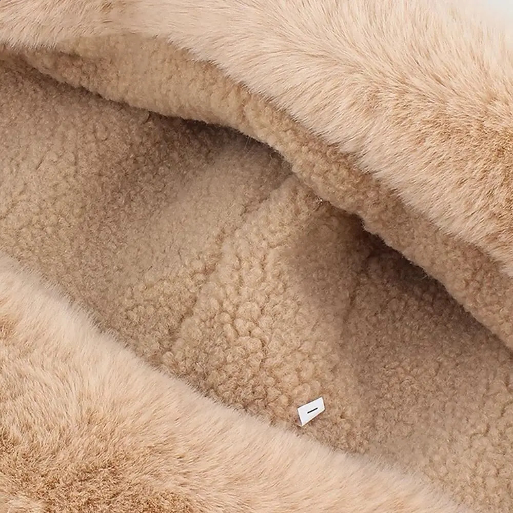 Casual Winter Warm Russia Hats Thickened Suede Plush Windproof Coldproof Lei Feng Cap Fluffy Neck Cover for Outdoor Cycling 241024