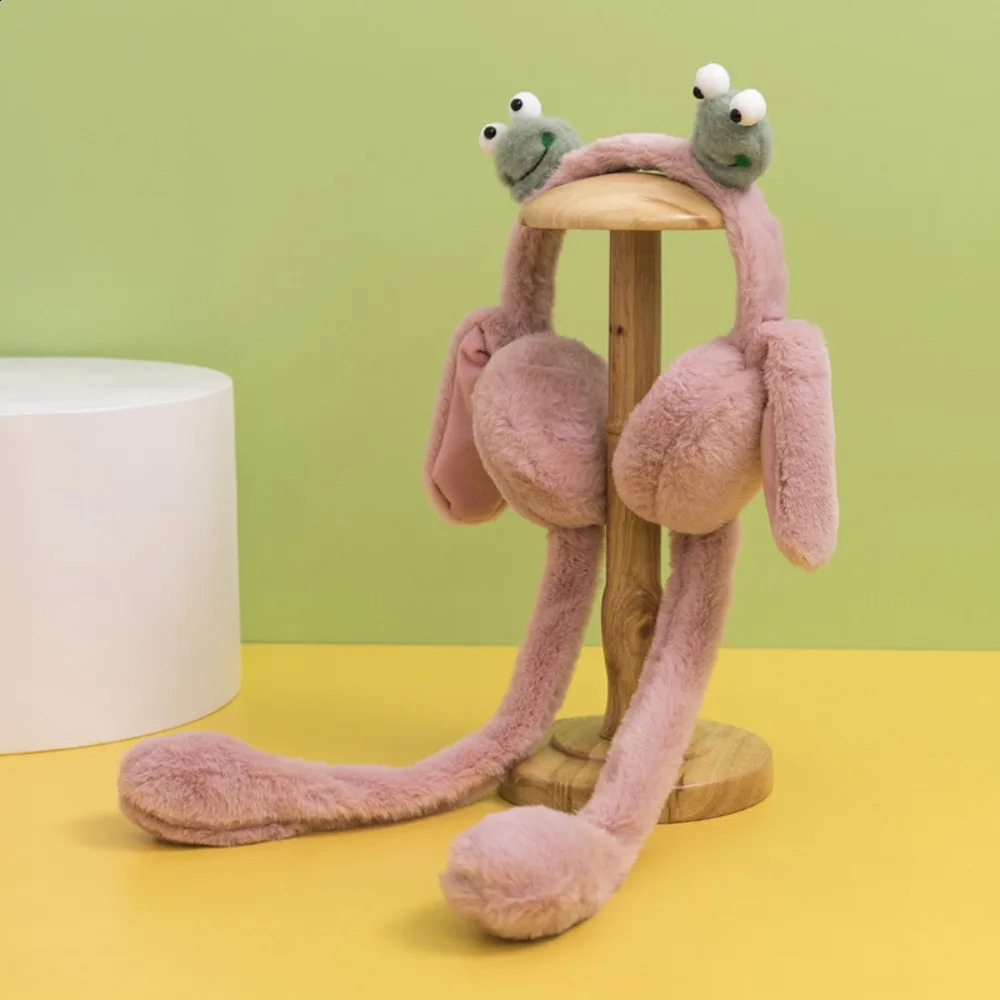 Winter Funny Earmuffs Moving Ears Jumping Ear Cover Plush Cold Protection Airbag Earmuff Kids 241024