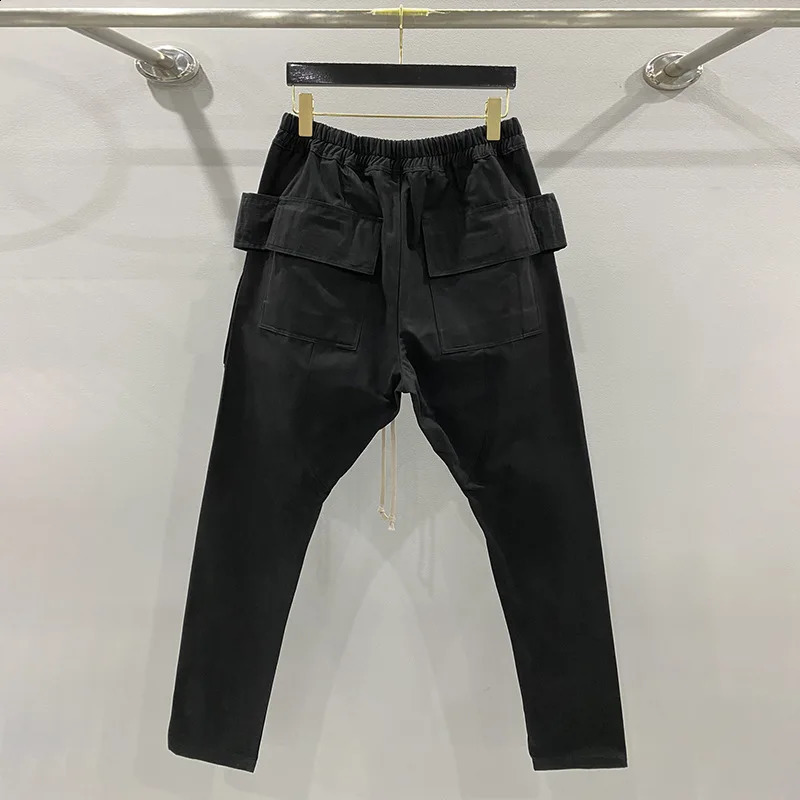 IEFB Mens Dark Motorcycle Casual Pants with Multi Pocket Function American Style Autumn/Winter 9C7900 241021