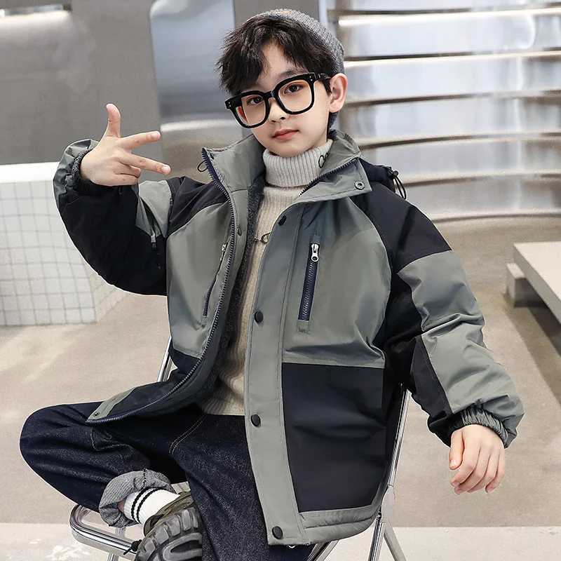 Children Winter Hood Outerwear Coats Clothes for Boy Warm Parka Jacket Korean Fashion Kids High Quality Teen Warm Thicken OutfitXJ241021