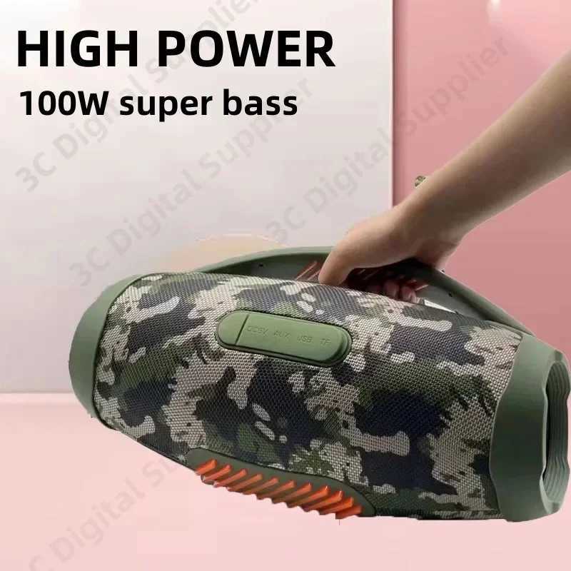 Loudspeaker box BOOMS BOX3 100W Ultra High Power Sound box Portable Home Karaoke Wireless Subwoofer Sound System caixa de som Bluetooth TWS/FM Z241021