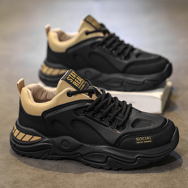 Spring Autumn New Men's Low Cut Thick Soled Versatile Casual Sports Shoes
