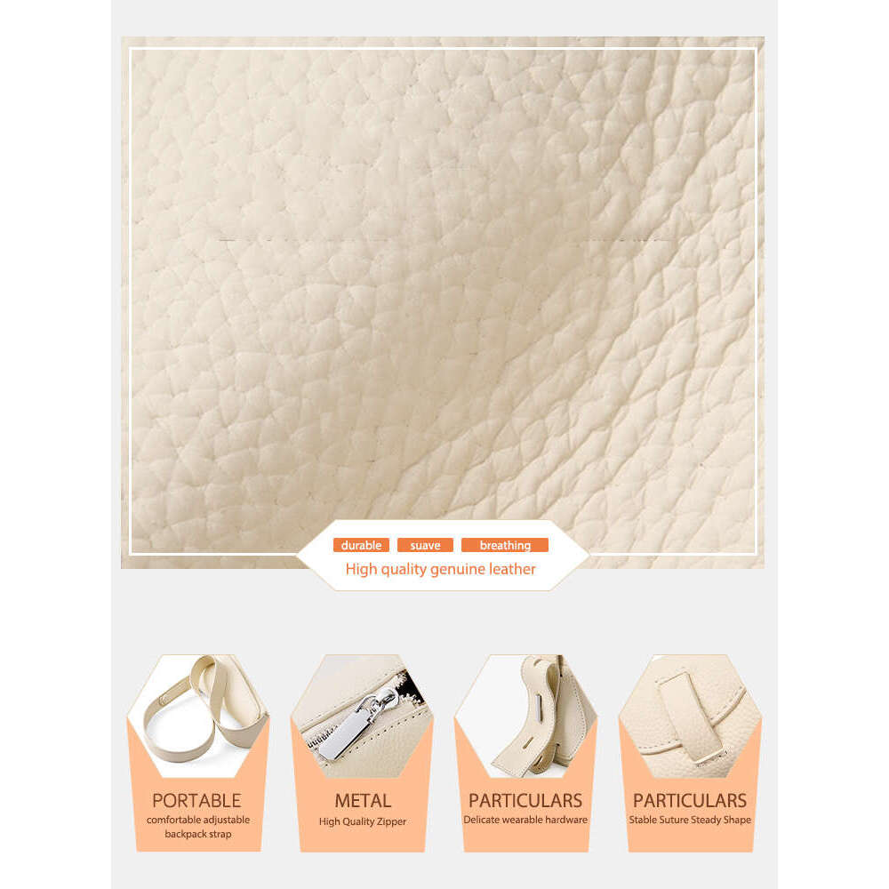 Zency 100% Real Leather For Female Small Crossbody Fashion Designer Shoulder New White Black Brown Women Underarm Pillow Bag