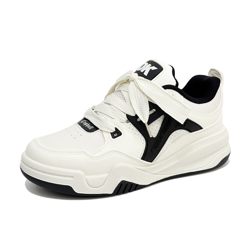 Men's New Niche Design Thick Soled Lace Up Casual Board Shoes