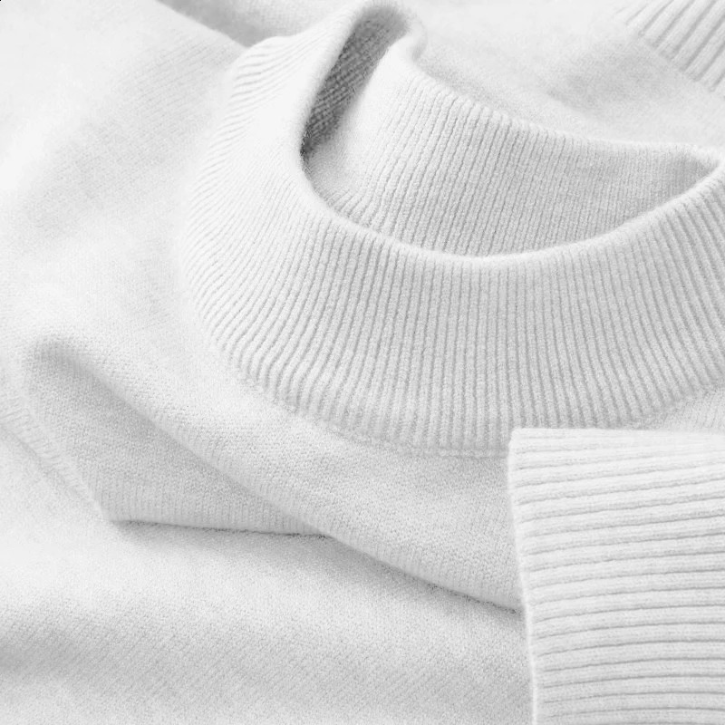 Mens Casual Mock Turtleneck Sweaters Long Sleeve Thermal Pullover Autumn Basic Lightweight Streetwear Knitted Coat Tops 241017