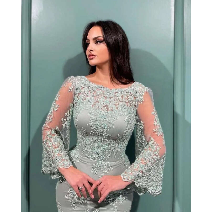 Size Plus Aso Arabic Ebi Sexy Sheath Urious Prom Dresses Lace Beaded Evening Formal Party Second Reception Birthday Engagement Bridesmaid Gowns Dress