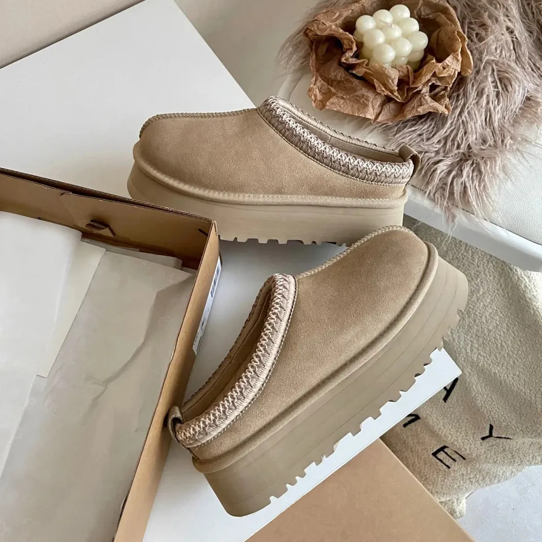 Tasman Designer tazz Slippers Mustard Seed Chestnuts Tazz Slippers Classic Tasman Platform Boots In Sheepskin For Men and Women Suede Wool Boots