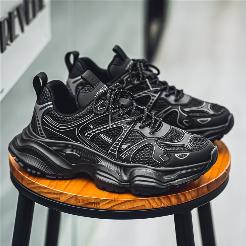 New Autumn Breathable Versatile Sports Anti Slip Lightweight Trendy Thick Soled Casual Shoes