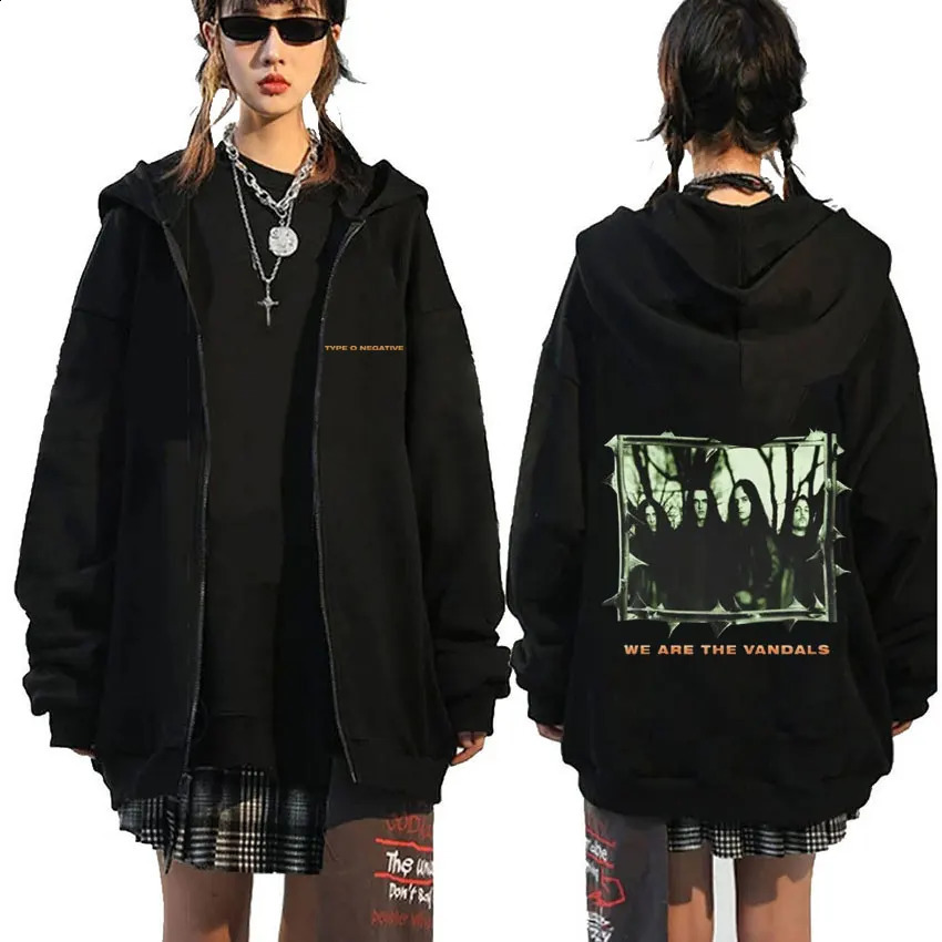 Rock Band Type O Negative Suspended in Dusk Essential Zipper Hoodie Men Women Casual Vintage Zip Up Jacket Male Oversize Hoodies 241009