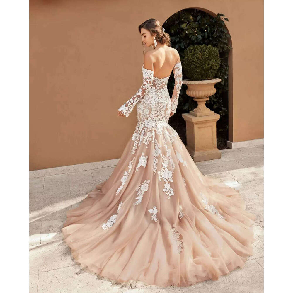 Mermaid Princess Sweetheart Appliques Lace Backless Or Length Wedding Dresses Vestido De Novia Custom Made