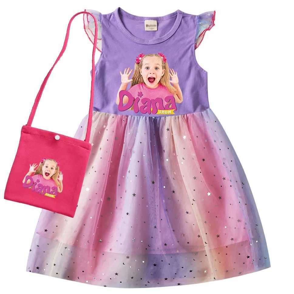 Diana Y Roman costume Baby girl short sleeved casual dress Childrens cute dress Halloween party Princess Vestdos X241021