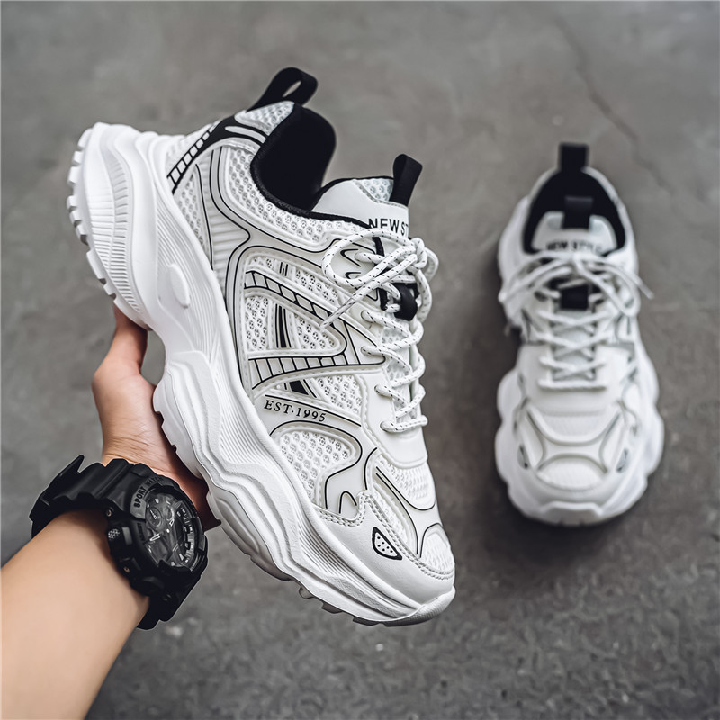 New Autumn Breathable Versatile Sports Anti Slip Lightweight Trendy Thick Soled Casual Shoes
