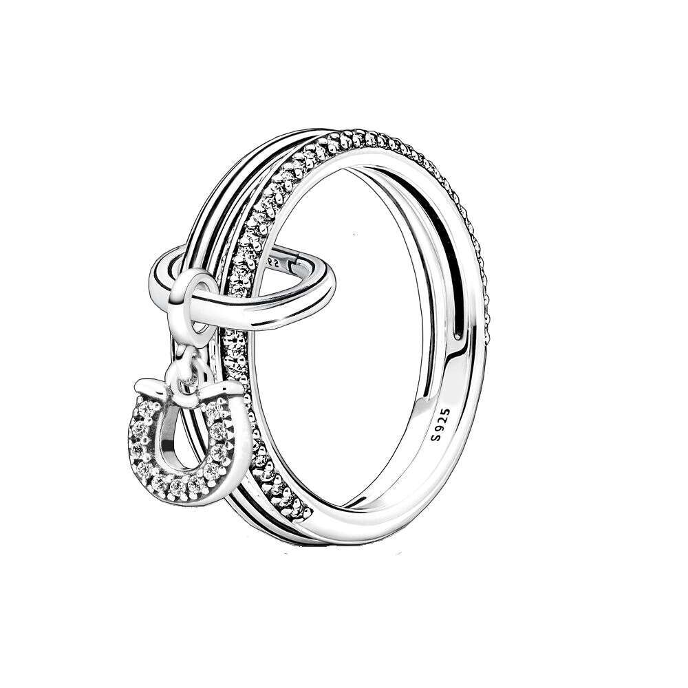 925 Sterling Silver Sparking Pan ME Pave Moon Power Pearl Clear Zircon CZ Tiara Rings For Women Anniversar Wedding Jewelry